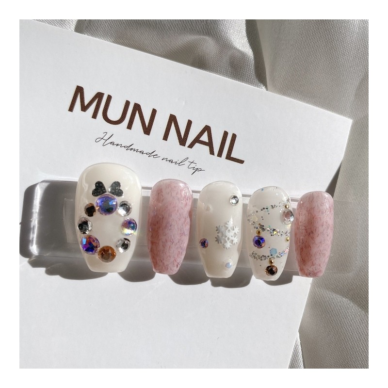 MunNail Pink Christmas - Long Point / MunNail 핑크크리스마스 -