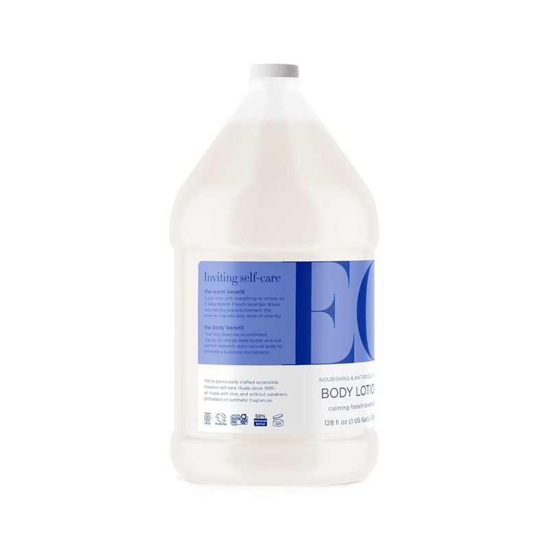 EO Body Lotion Refill, 1 Gallon, French Lavender, Organic Plant-Based,