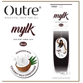 Outre Mylk 100% Remi Human Hair Weave 10-18 Inch (18", 1-Black)