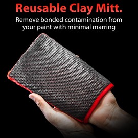 Adam's Polishes Clay Mitt - Medium Grade Clay Bar Infused Mitt | Car Detailing Glove Quickly Removes Debris from Your Paint, Glass, Wheels, & More