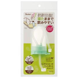 Skater PSHC10-A Long Straw Plastic Bottle Cap with Lid, 16.9 fl oz (500 ml), Straw Spout, 5.5 inches (14 cm)