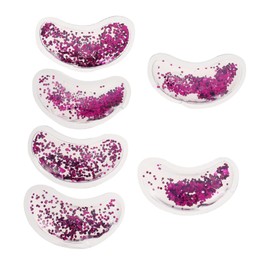 Ipetboom 6 Eye Patches Sequins Pads for Eye Cooling Heat Therapy Anti-fatigue Dark Circle Reduction Reusable Packs Comfortable for Face