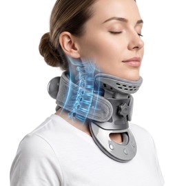 Cervical Traction Device - Adjustable Neck Stretching with Heating Pad