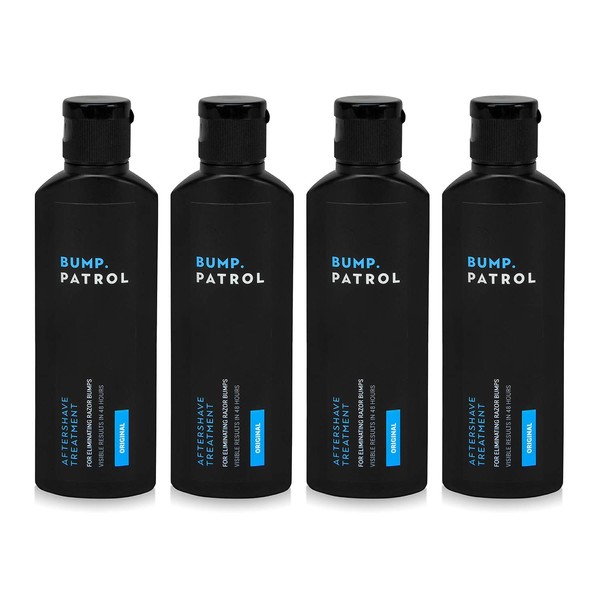 Bump Patrol Original Formula After Shave Bump Treatment Serum - Razor Bumps, Ingrown Hair Solution for Men and Women - 4 Ounces 4 Pack