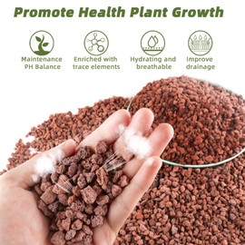 18LB Red Lava Rocks for Plants, Volcanic Rock Horticultural Lava Rock Soil for Landscaping Plants Drainage, Small Lava Rock Gravel for Succulents, Bonsai, Vase Fillers, Terrarium Plants, Top Dressing