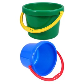 HEMOTON Beach Bucket Sand Bucket Pack of 2 Plastic Buckets and Bucket for Children Toddlers Tool Summer Beach Theme Birthday Party Favours Castle Water Pool
