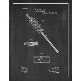 Bottle Cleaner Patent Print Chalkboard with Border (13" x 19") M13993