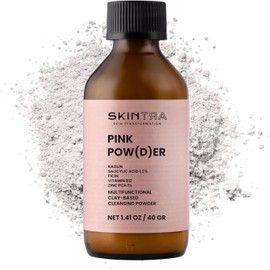 Pink Pow(D) Er – Limpiador En Polvo Enzimático Multifuncional Con Ácido Salicílico, Polvo De Arroz Y Arcilla – Limpiador Facial, Exfoliante Y Mascarilla 3 En 1 – Vegano, 40 G / 1.41 Fl. Oz