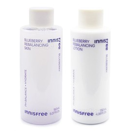 Innisfree Blueberry Rebalancing Skin 150ml + Lotion 130ml (2 types) / 이니스프리 블루베리 리밸런싱 스킨 150ml+로션 130ml 2종구성