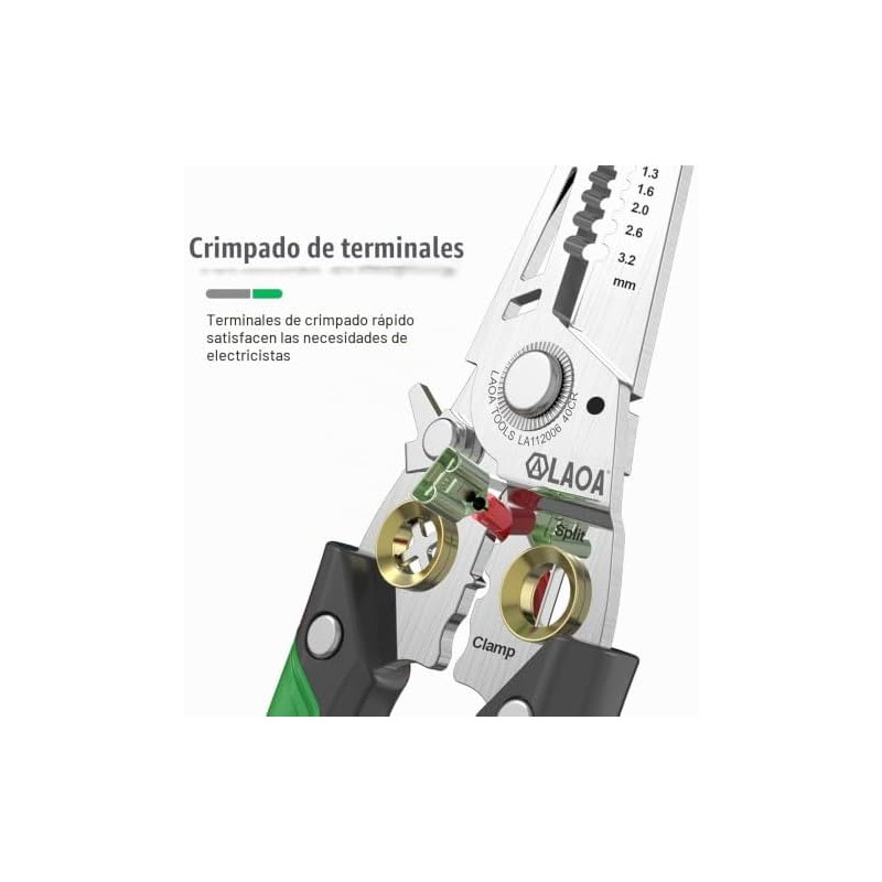 LAOA - Herramienta pelacables para pelacables, herramienta multifunción 7 en