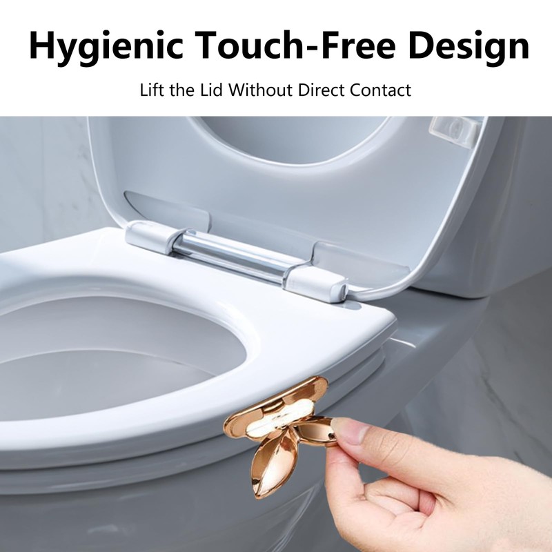 YAFIYGI 6PCS Toilet Seat Lifter Self-Adhesive Handle Tabs Lid Lifty