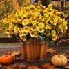 Daisy Artificial Flowers for Outdoors,Yellow Artificial Mums (6, yellow)