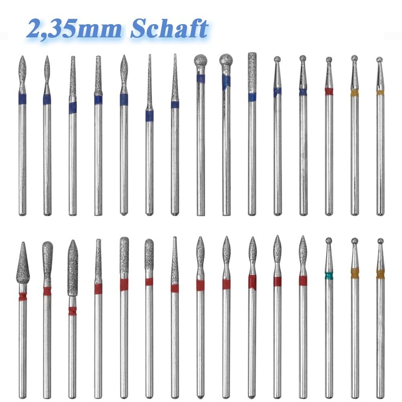 Mesee Diamond Nail Drill Bits Set, 30 Pieces