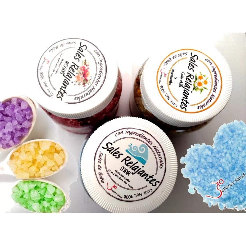 Bio Belleza y salud 3 Pzas Sales Aromaticas Baño Tina