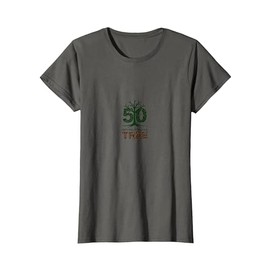 50 Isn't Old Birthday Gift - Tree Humor T-Shirt, Women, Asphalt Grey