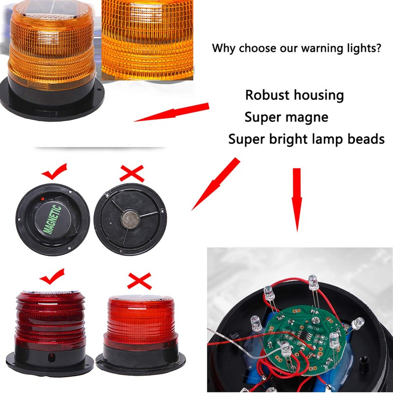 Solar Strobe Warning Safety Flashing Light/Ceiling Strobe Light, with Strong