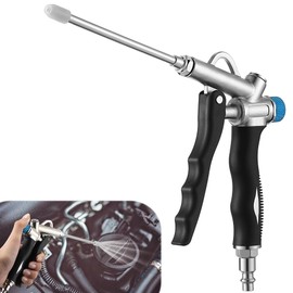 Dunkive 2 Way Adjustable Air Blow Gun, High Flow Extension Nozzle, 150 PSI Car Detailing Air Blower Gun, 1/4 inch NPT Air Inlet Air Compressor Gun Blows Dirt and Dust from Surface