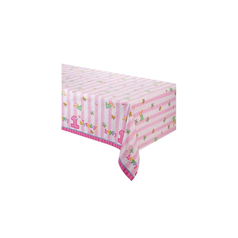 Fun At One Girl Plastic Tablecover
