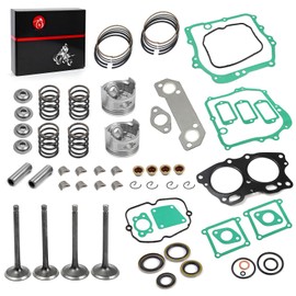 Piston & Ring Oversize 0.25mm & Gasket Seal & Exhaust Intake Valve Rebuild Kit for EZGO 4 Cycle Gas Golf Cart Fuji Robin 295cc EH29C MCI Engine 1991-2002