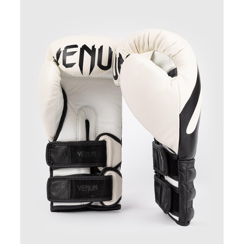 Venum Reverso Boxing Gloves - Snow White/Black - 14-Ounce