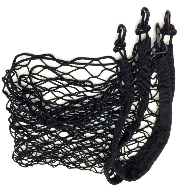 Techson Cargo Net with Hooks, Stretchable Elastic Nylon Storage Net,