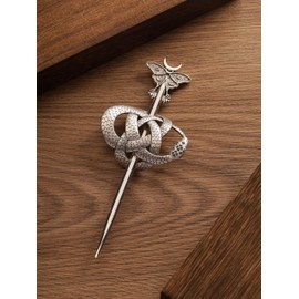 HAQUIL Viking Snake Moth Hairpin, Viking Celtic Knot Retro Hairpin, Minimalist Hair Accessories for Women