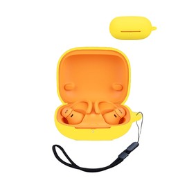 Compatible with Beats Powerbeats Pro 2 Active Noise Cancelling Earbuds,Premium Silicone Shockproof Protection Skin Touch Charging Port Accessible, Front LED Visible with Lanyard,Yellow.