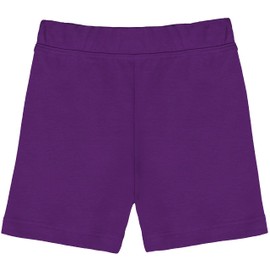 Lilax Girls' Basic Solid Soft Dance Short for Gymnastics or Under Skirts (9 Years, Purple)