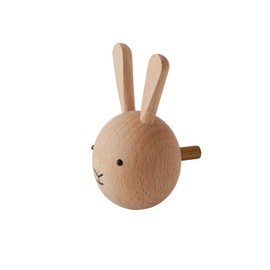 OYOY Mini Wooden Wall Hook Rabbit Coat Hook for Children's Room 8 x 6 x 4.5 cm