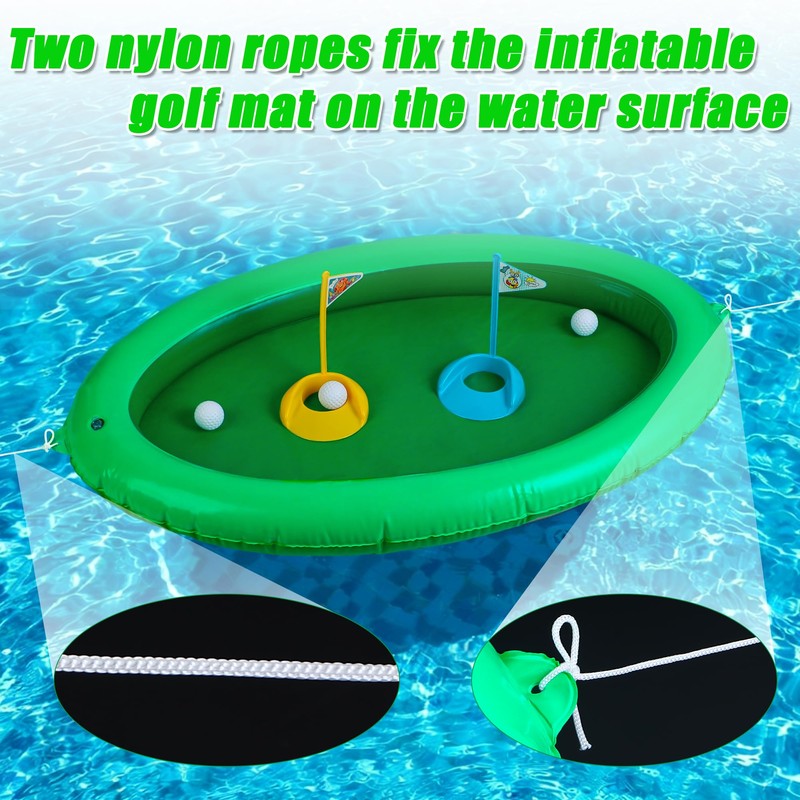 Inflatable Golf Pool Toys, Swimming Pool Game Floating Water Chipping