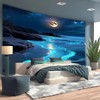 FENDROM 3D Fantasy Nature Sky Tapestry Stunningly Beautiful Moon Over