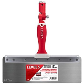 LEVEL5 12" Offset Knife, 0.5mm Stainless Steel FLEX Blade | Soft-Grip Handle | 5-385