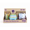 Green Toys Baby Toy Starter Set, First Keys/Stacking Cups/Elephant -