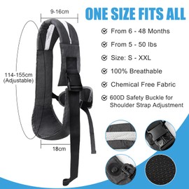 Baby Sling Carrier - Toddler Wrap Carrier with Side Support Straps, Hands Free Adjustable Sling Carrier Simple & Multifunctional, Portable Infant Wrap Carrier with Shoulder Straps for Baby 3-36 Months