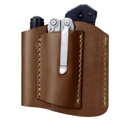 1791 EDC Pocket Organizer, Everyday Carry Pocket Pouch fits 3 Tools Including Knives, Multitools, Flashlight. American Leather. EDC Tool Pouch Carrier