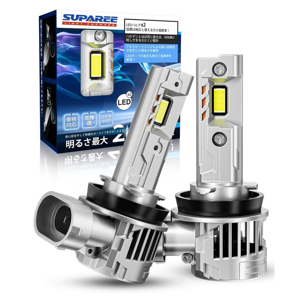 SUPAREE h11 LED Headlight, Compatible with Vehicle Inspection, Explosive Light,
