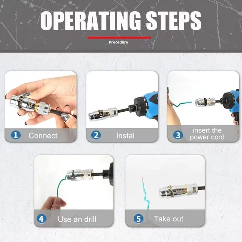 Cable Twisting Stripping Tool High Efficiency 10 to 33mm Length