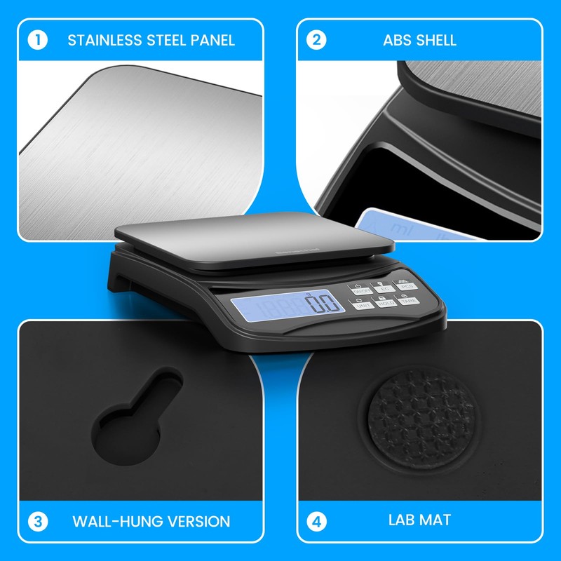 Food Scale, Digital Kitchen Scale with Large Panel, Weight Grams