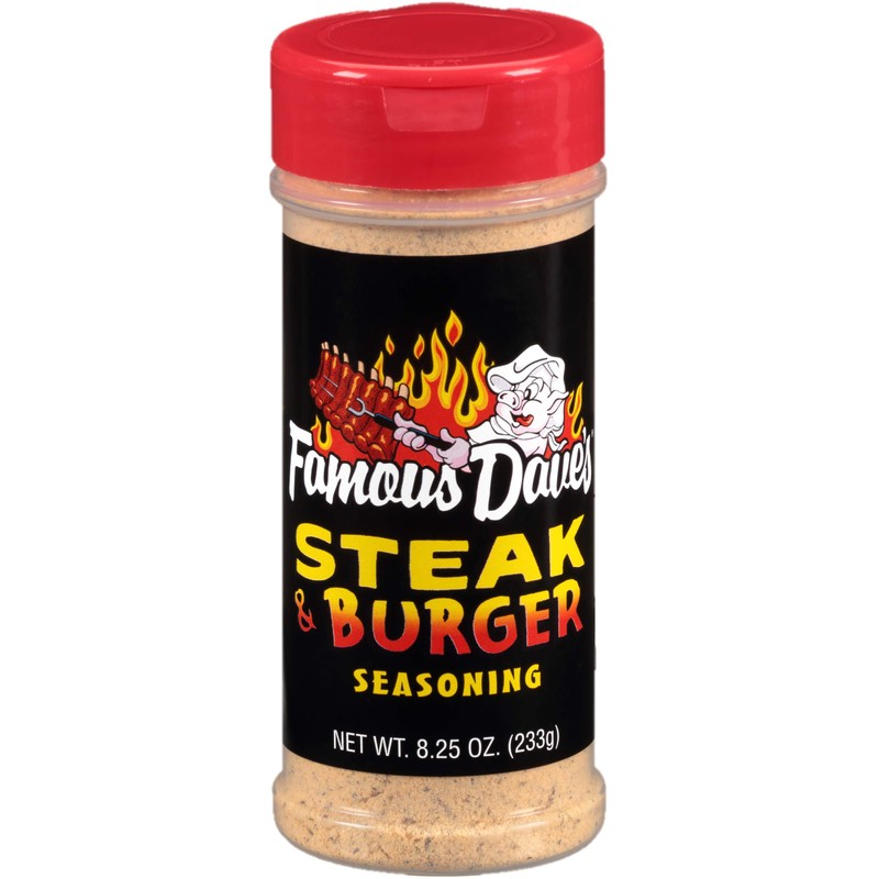 Famous Dave's Steak & Burger Seasoning, 8.25 Ounce, Pack of