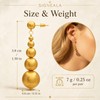 18K Gold Dangle Earrings for Women - 925 Sterling Silver