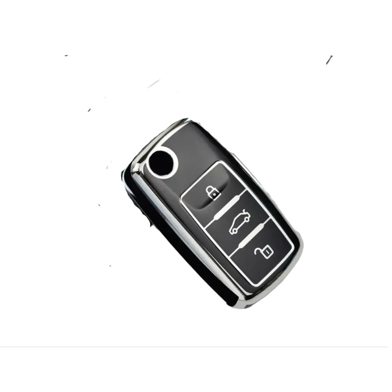 Genérico Funda para Llave de VW 3 Botones (Negro)