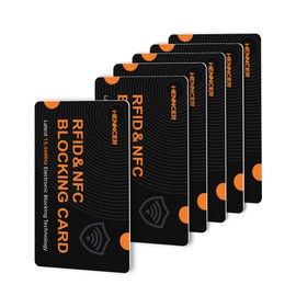 RFID Blocking Card 6 Pack, Contactless NFC Debit Credit Card Passport Protector, Entire Wallet Protection for Men & Women