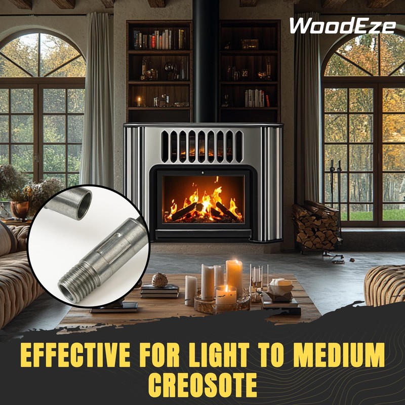 Heavy-Duty 6' Chimney Brush Extension Rod - Black .440 Diameter