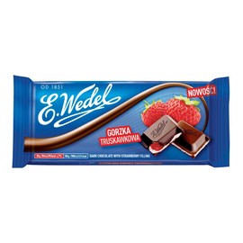 E. Wedel Dark Chocolate with Strawberry Filling 100g (Pack of 5)