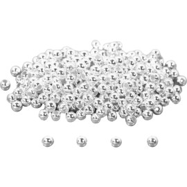 FindingKing 300 Round Ball Beads Sterling Silver Beading Parts 2mm