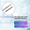 Lab Forceps with Offset Handle Fine Point Serrated Stainless Steel