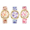 Avaner Women's Leather Wrist Watches Ladies Large Face Floral Printed