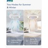 LEDIARY 22in Enclosed Ceiling Fan with Light and Remote, White