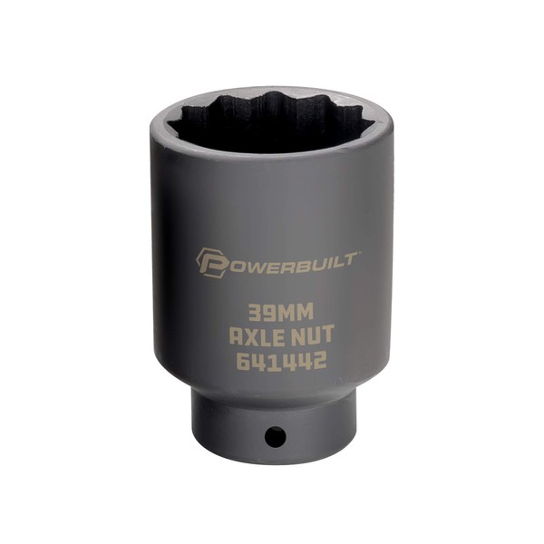 Powerbuilt 39mm Axle Nut Socket, 1/2 Inch Drive, Use with