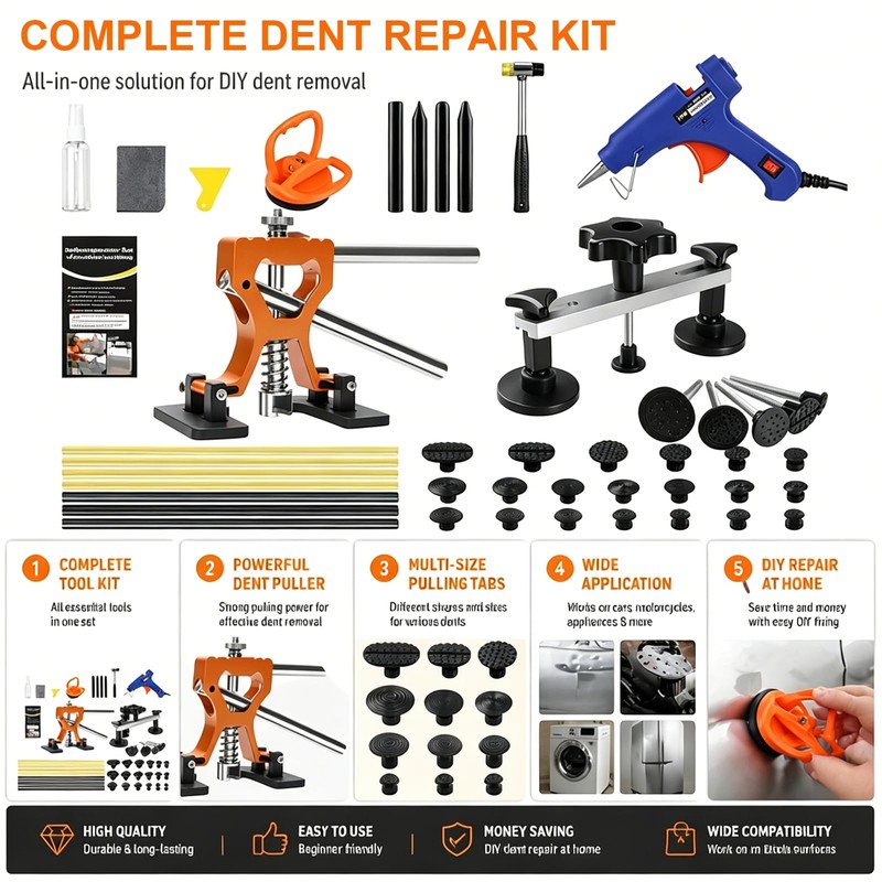 Patravious Paintless Dent Removal Kit for Cars,Dent Puller Kit with